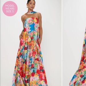 Show Me Your Mumu Tinsley Tube Dress in Sunset garden gala